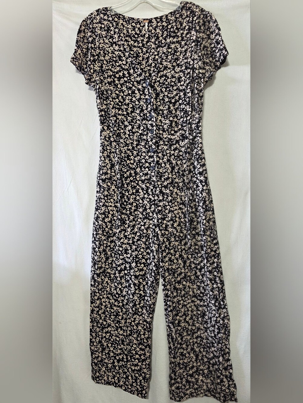 Free People Womens Cropped V-Neck Jumpsuit Size 4